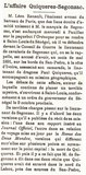 L'ILLUSTRATION DE FONTAINEBLEAU SAMEDI 30 Septembre 1893 (affaire Quiquerez-de Segonzac 1891-1893)