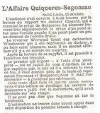 LE PETIT PARISIEN Mardi 14 Octobre 1893 (affaire-quiquerez-1891- 1893 )