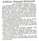 LE PETIT PARISIEN 7 Mai 1893  (affaire Quiquerez-de Segonzac. 1891-1893)